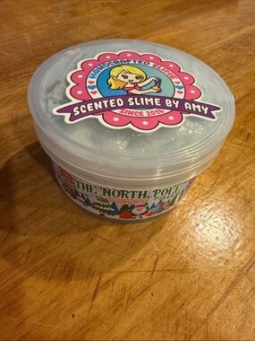 SCENTED SLIME BY AMY - THE NORTH POLE - Light Blue Kids Sensory Slime w/ charms!